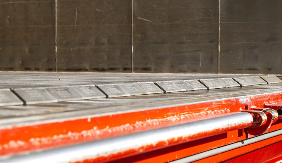 Walking-Floor Lamellen Detailansicht