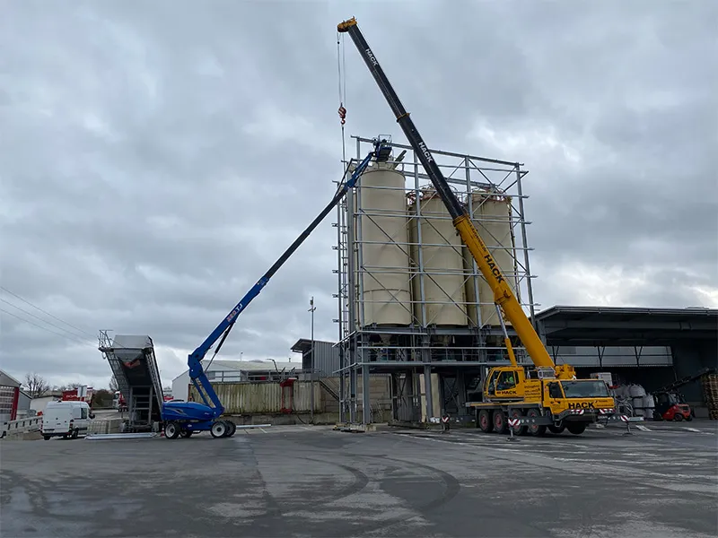 2021 Einhausung Silo Hochsilolager Kran