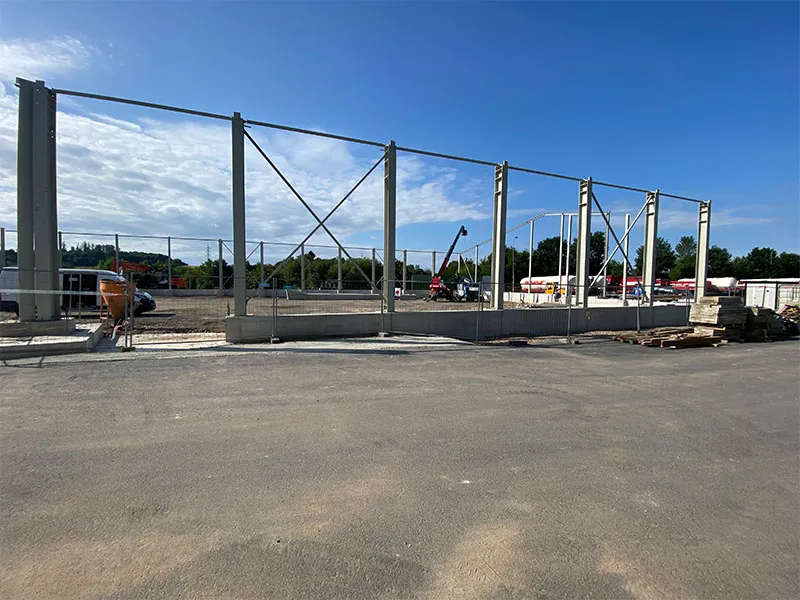 2022 Lagerhalle Nummer 5 Kran Stahl Neubau